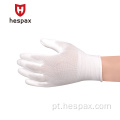 HESPAX 13 Beda Luvas de proteção anti-estática brancas
